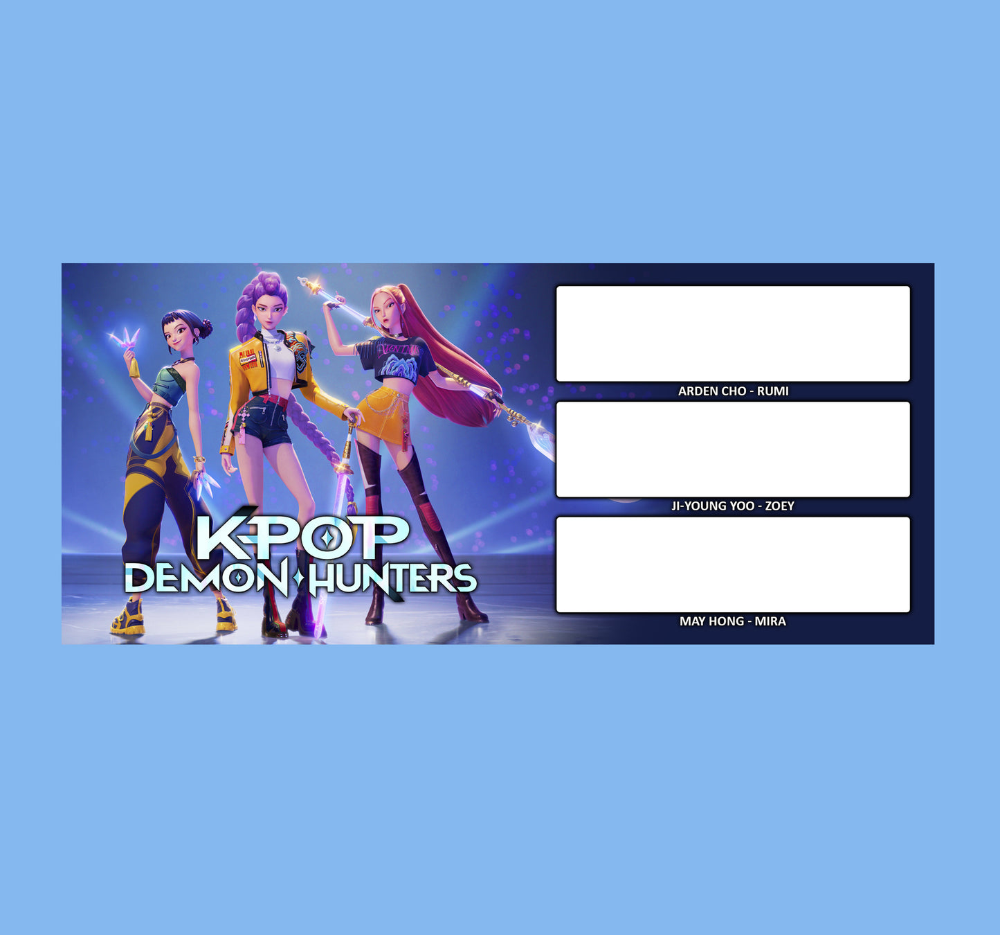 K-POP DEMON HUNTERS - PLAQUE - BRUSHED METAL