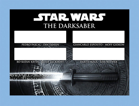 THE DARKSABER 7x5 inch plaque