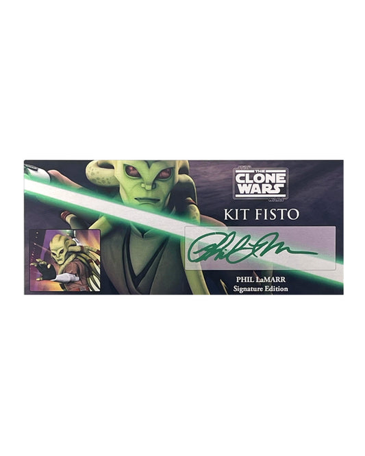 PHIL LAMARR - KIT FISTO - THE CLONE WARS TV SHOW - 3X7 PLAQUE