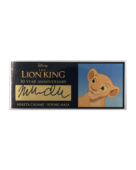 NIKETA CALAME - YOUNG NALA - THE LION KING 30TH ANNIVERSARY - 3X7 PLAQUE