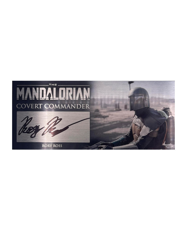 RORY ROSS - COVERT COMMANDER - THE MANDALORIAN TV SHOW - 3X7 PLAQUE