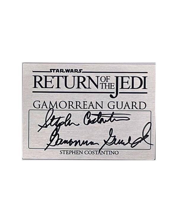 STEPHEN COSTANTINO - GAMORREAN GUARD - RETURN OF THE JEDI - 2.5x3.5 PLAQUE