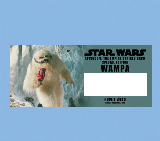 HOWIE WEED - WAMPA - THE EMPIRE STRIKES BACK - PLAQUE - BRUSHED METAL