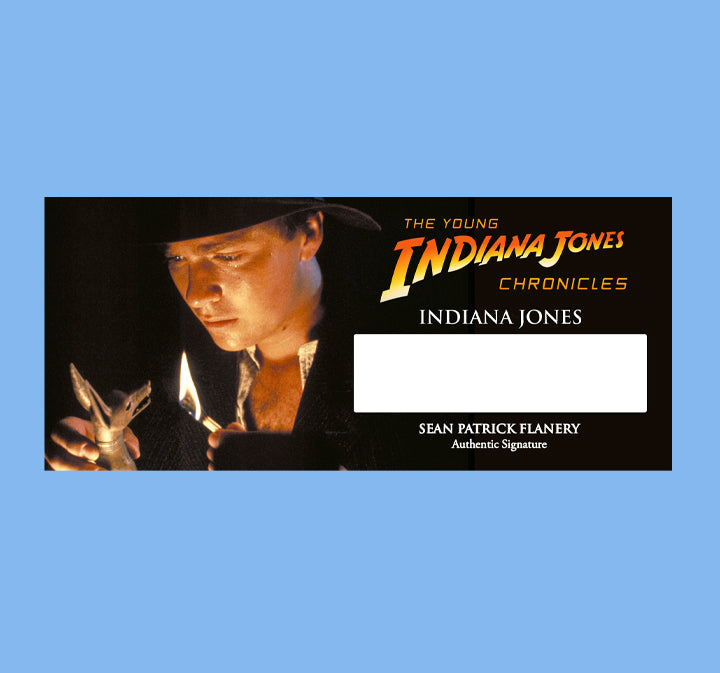 SEAN PATRICK FLANERY - YOUNG INDIANA JONES - PLAQUE - BRUSHED METAL