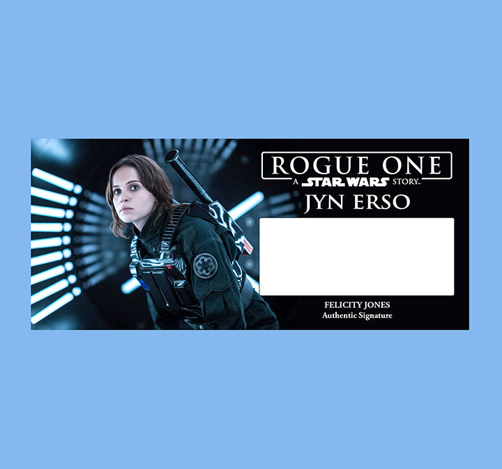 FELICITY JONES - JYN ERSO - ROGUE ONE - PLAQUE - BRUSHED METAL