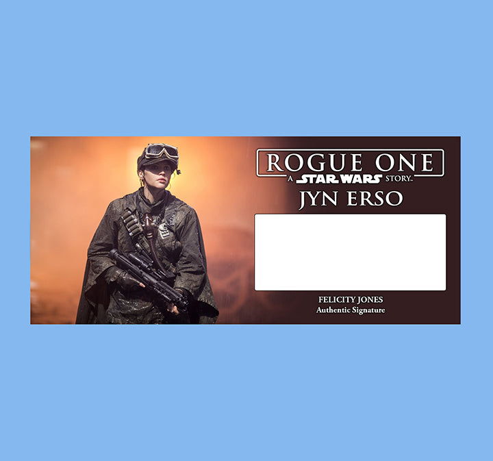 FELICITY JONES - JYN ERSO - ROGUE ONE - PLAQUE - BRUSHED METAL