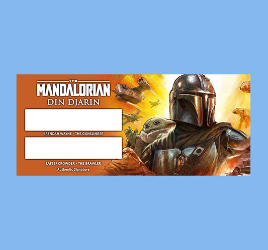 BRENDAN & LATEEF DUAL - DIN DJARIN - THE MANDALORIAN - PLAQUE - BRUSHED METAL