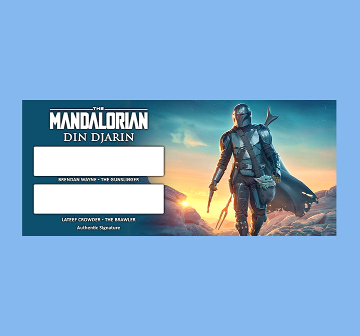 BRENDAN & LATEEF DUAL - DIN DJARIN - THE MANDALORIAN - PLAQUE - BRUSHED METAL