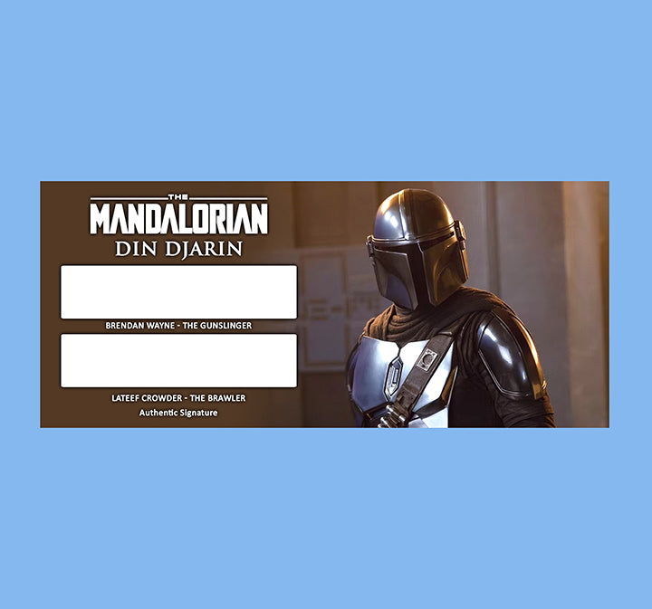 BRENDAN & LATEEF DUAL - DIN DJARIN - THE MANDALORIAN - PLAQUE - BRUSHED METAL