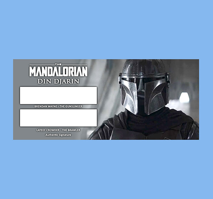 BRENDAN & LATEEF DUAL - DIN DJARIN - THE MANDALORIAN - PLAQUE - BRUSHED METAL