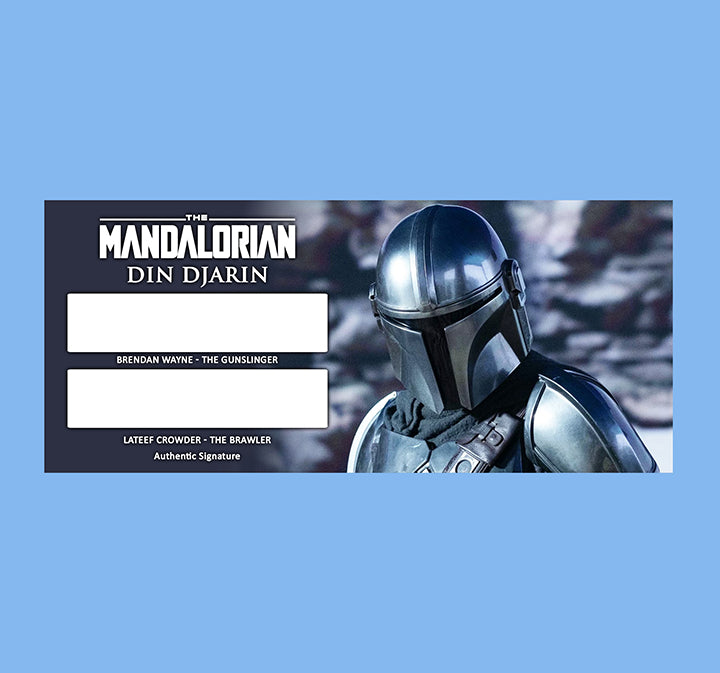 BRENDAN & LATEEF DUAL - DIN DJARIN - THE MANDALORIAN - PLAQUE - BRUSHED METAL
