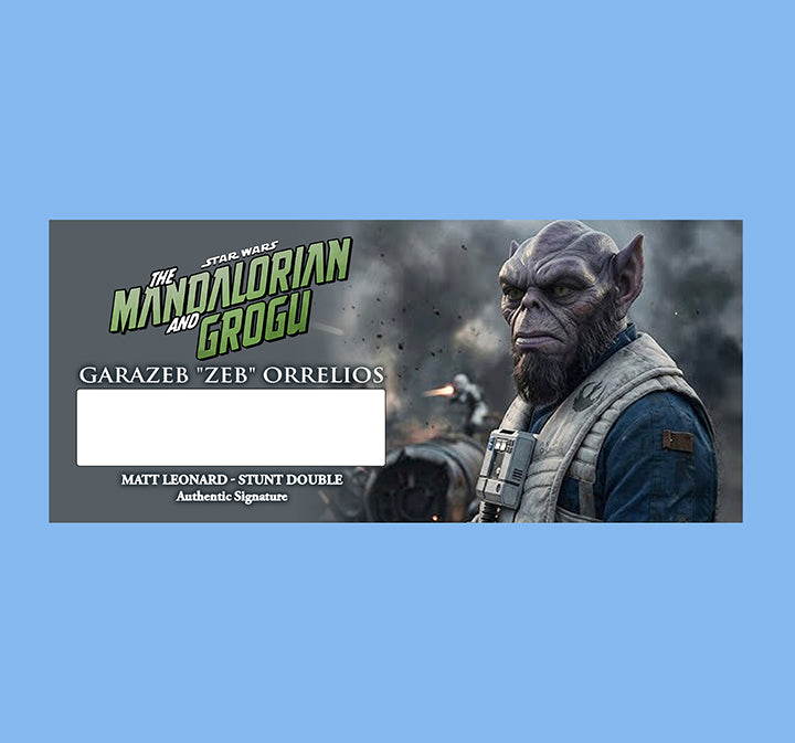 MATT LEONARD - ZEB - THE MANDALORIAN - PLAQUE - BRUSHED METAL